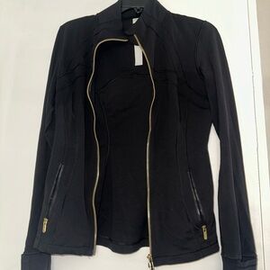 lululemon black define Jacket with Gold Accents